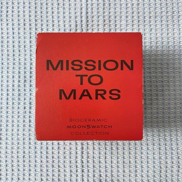 🔥Swatch x Omega Mars ChronographRed Bioceramic Alaska Hands